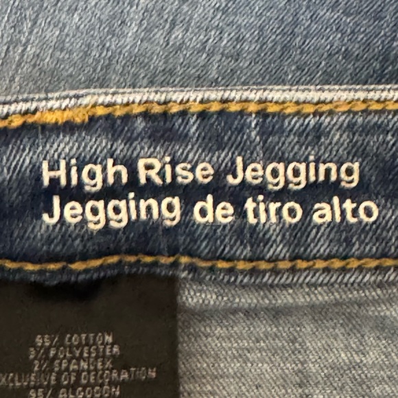 B-119 Mossimo High‎ Rise Denim Jean Jeggings Size 2 - Picture 8 of 13